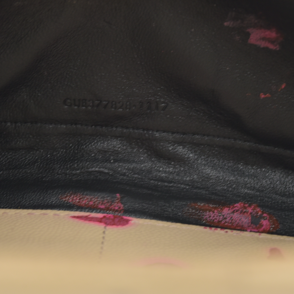 $1690 Saint Laurent Chevron Envelope Medium Crossbody Beige