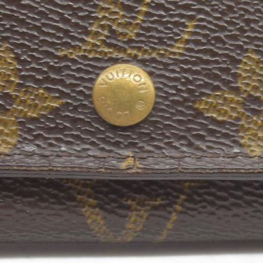 $725 Louis Vuitton Monogram Porte Monnaie Billets Tresor Bifold Wallet CA1021