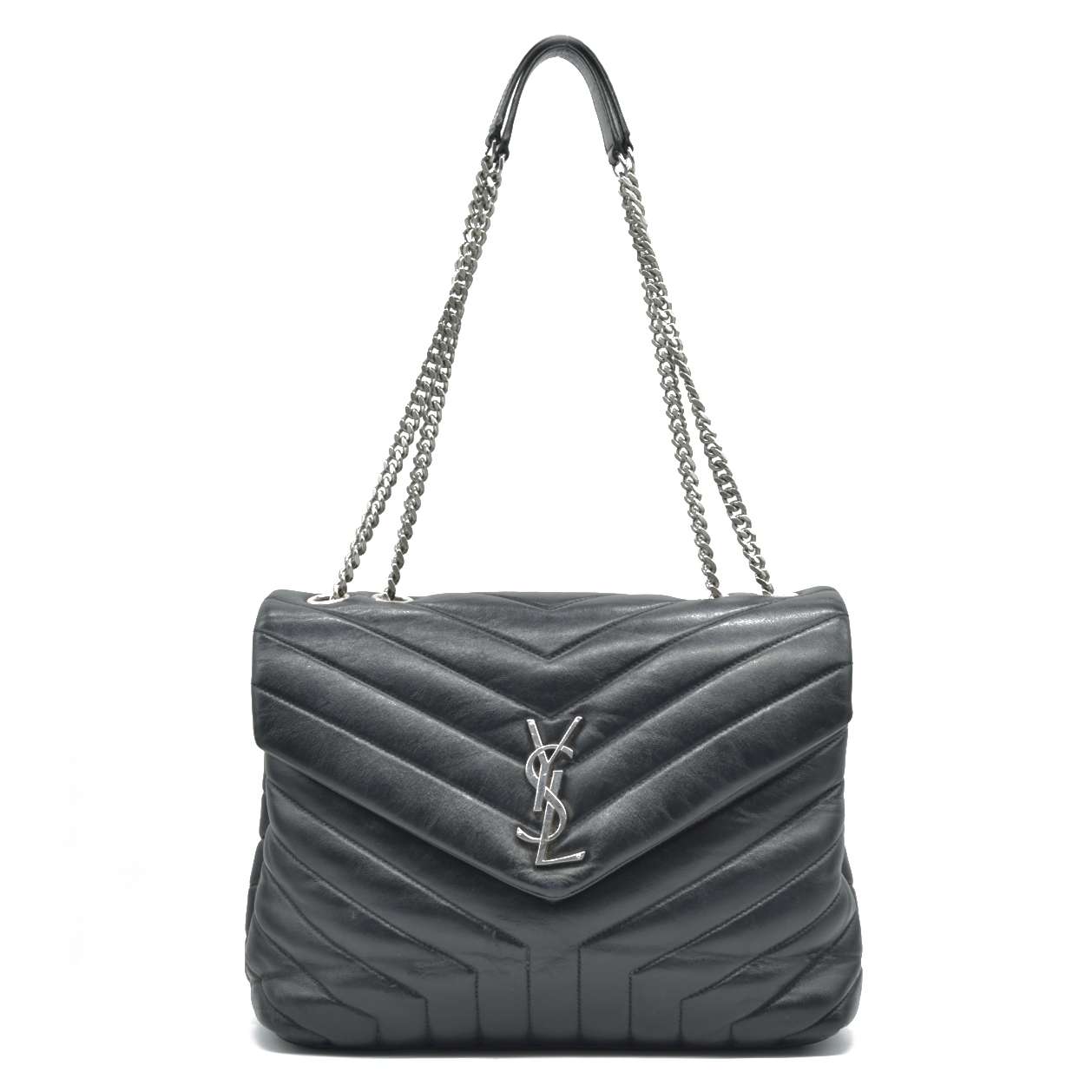$2900 Saint Laurent Medium Loulou Matelassé Leather Shoulder Bag