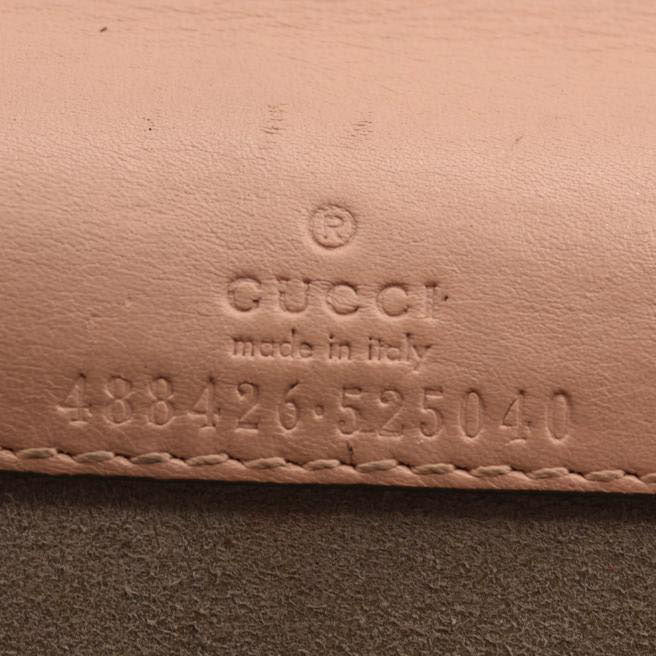 GUCCI Calfskin Matelasse GG Marmont Mini Bag Perfect Pink