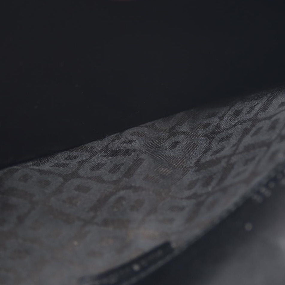 BALLY BB Logo Leather Long Bifold Wallet Black