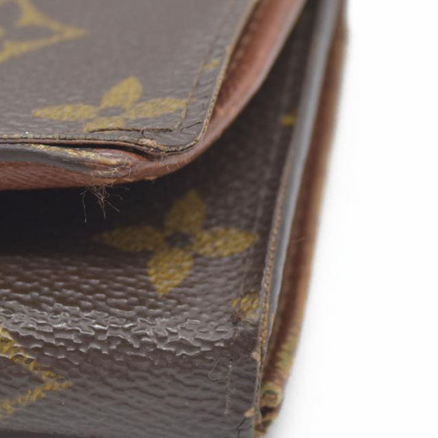 $725 Louis Vuitton Monogram Porte Monnaie Billets Tresor Bifold Wallet CA1021