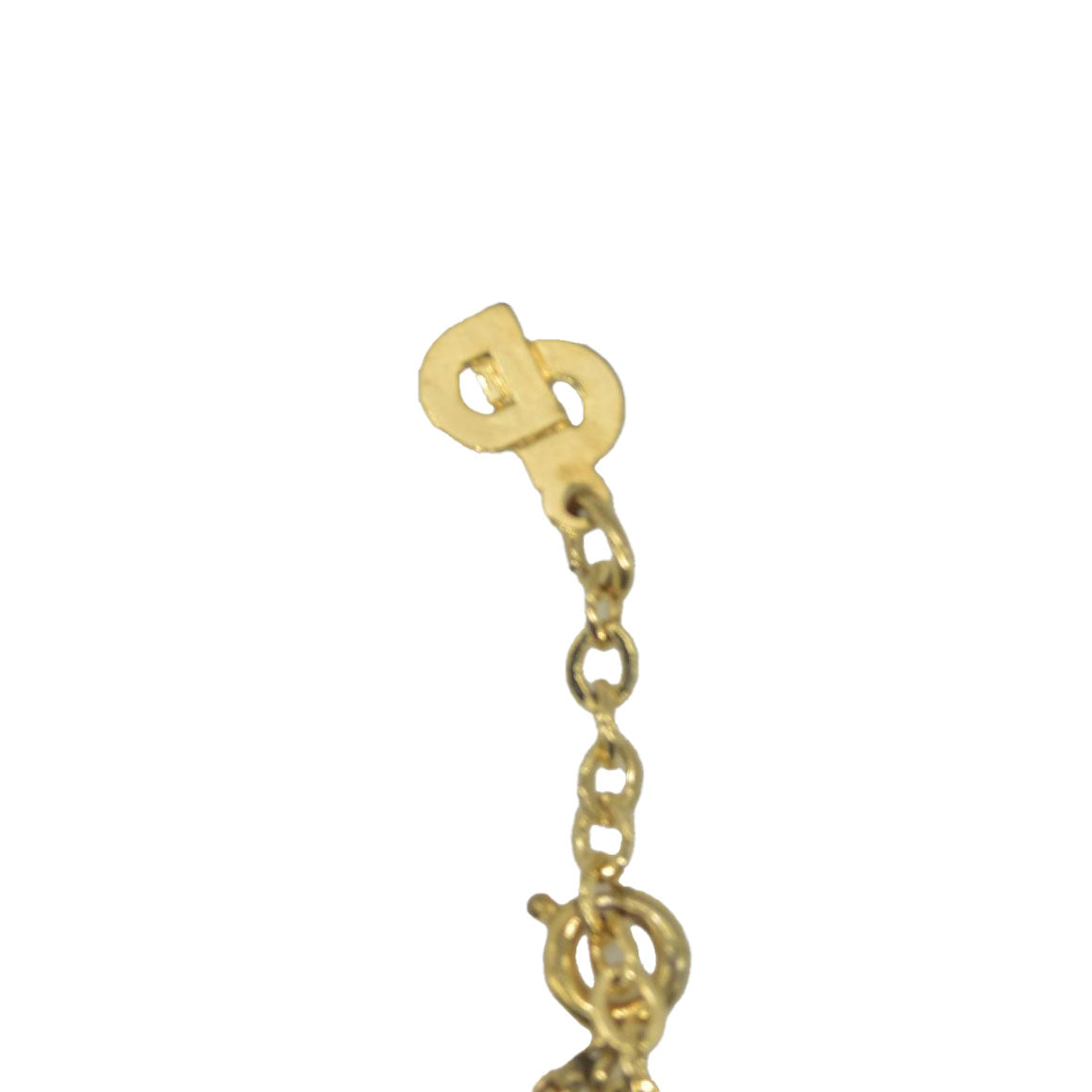 $350 Christian Dior  Vintage Enamel & Crystal CD Pendant Necklace CONSIGNMENT