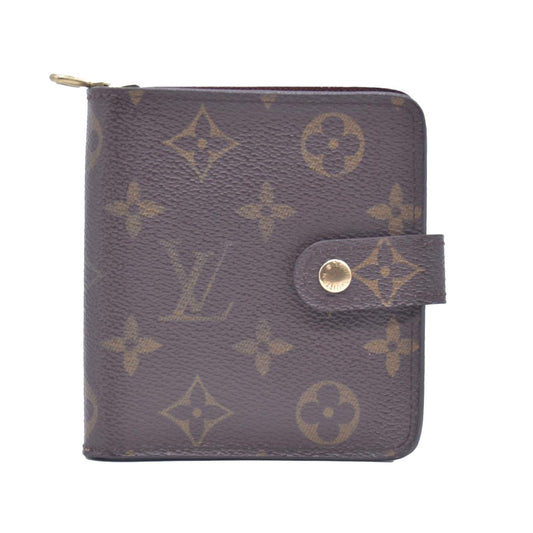 $620 LOUIS VUITTON Monogram Compact Zip Wallet CONSIGNMENT