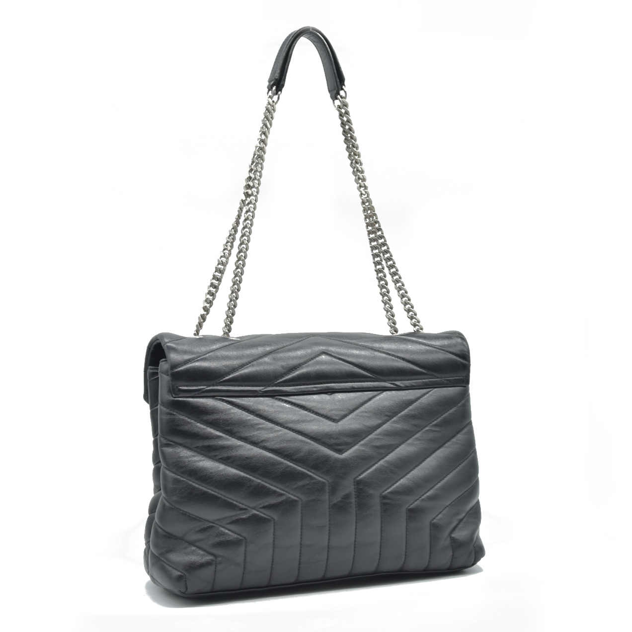 $2900 Saint Laurent Medium Loulou Matelassé Leather Shoulder Bag