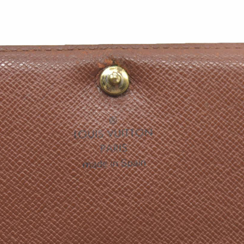 $725 Louis Vuitton Monogram Porte Monnaie Billets Tresor Bifold Wallet CA1021