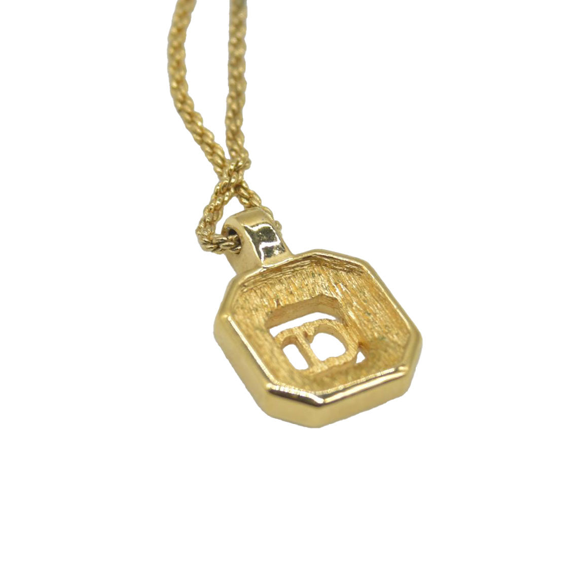 $350 Christian Dior  Vintage Enamel & Crystal CD Pendant Necklace CONSIGNMENT
