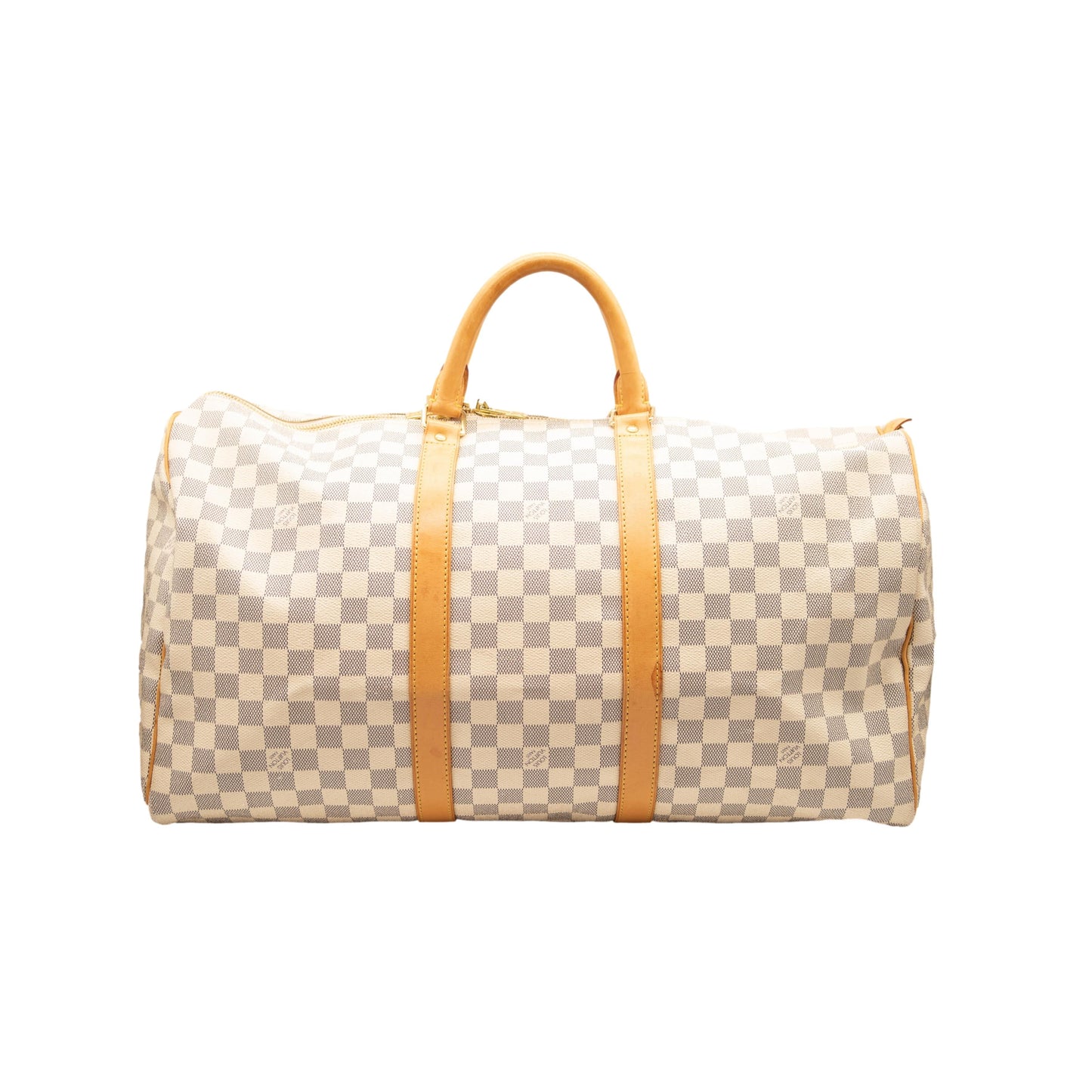 USED Louis Vuitton Damier Azur Keepall 50 Duffle Travel Luggage