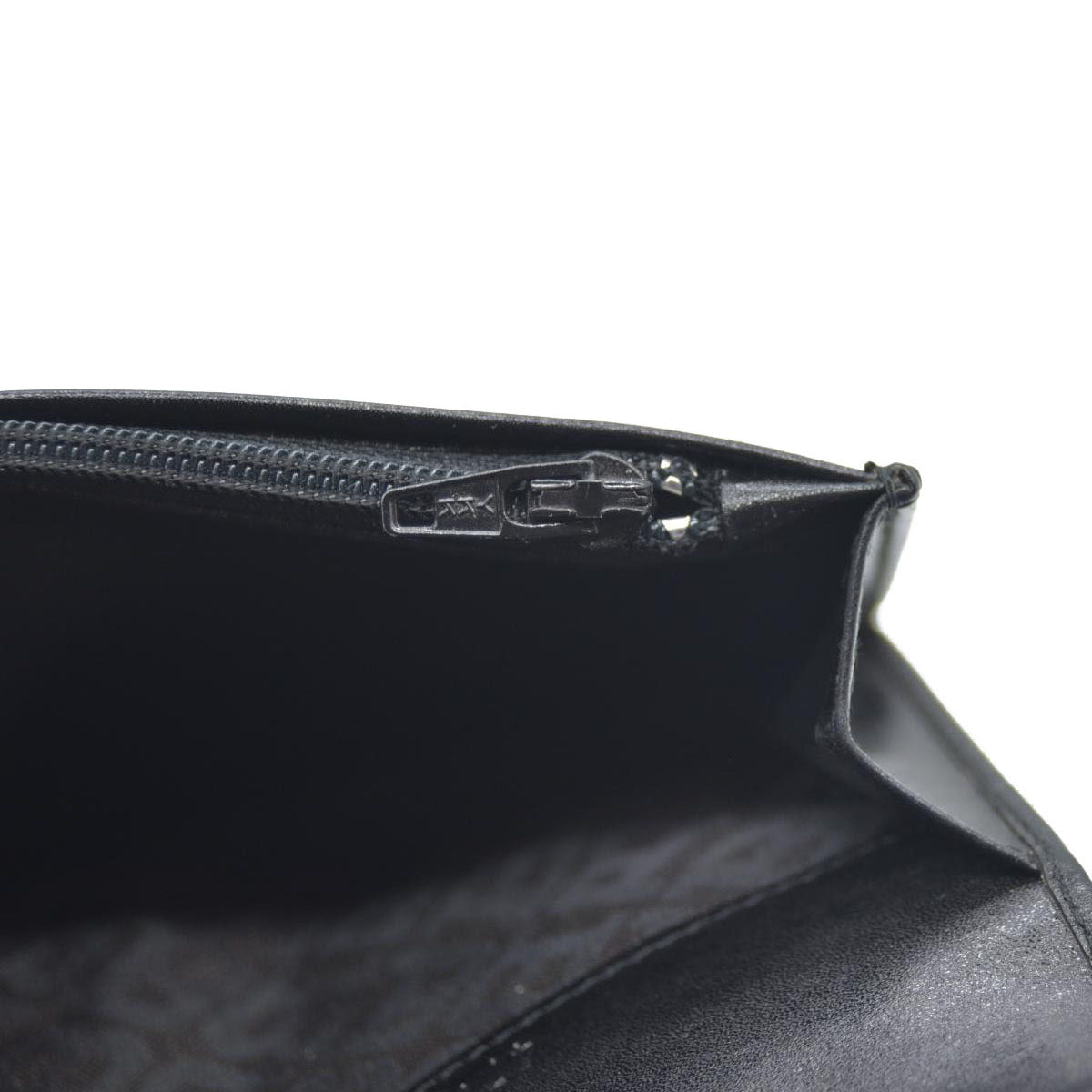 BALLY BB Logo Leather Long Bifold Wallet Black