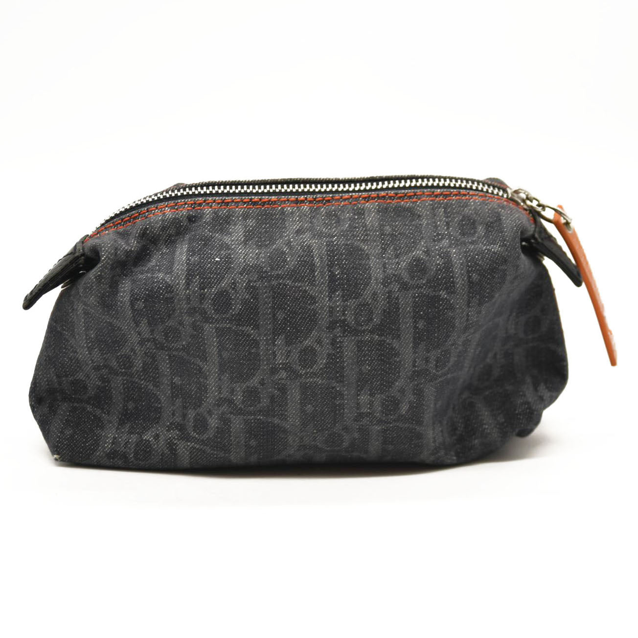 DIOR Logogram Pouch Dark Navy Orange Denim