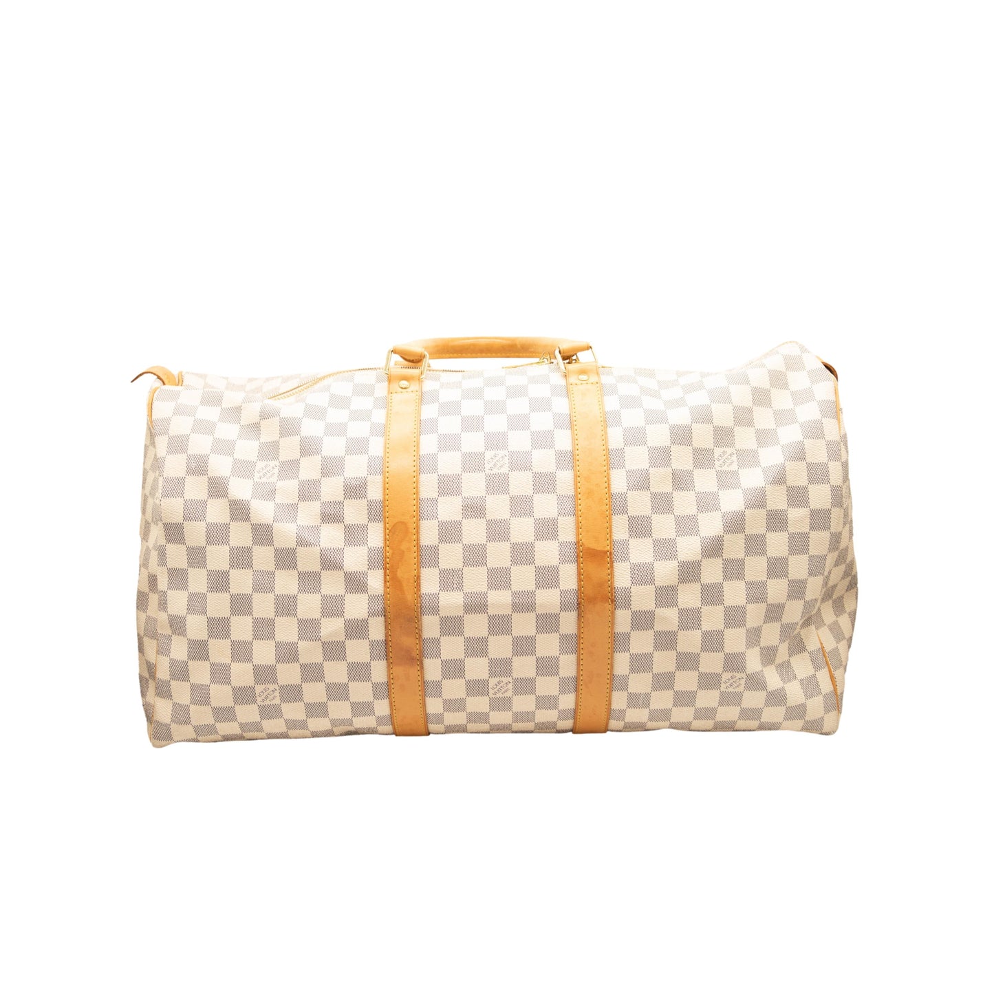 USED Louis Vuitton Damier Azur Keepall 50 Duffle Travel Luggage