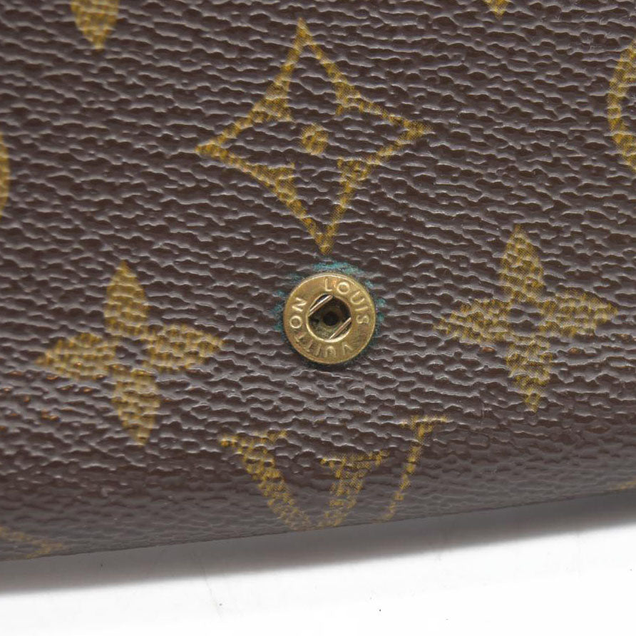 $725 Louis Vuitton Monogram Porte Monnaie Billets Tresor Bifold Wallet CA1021