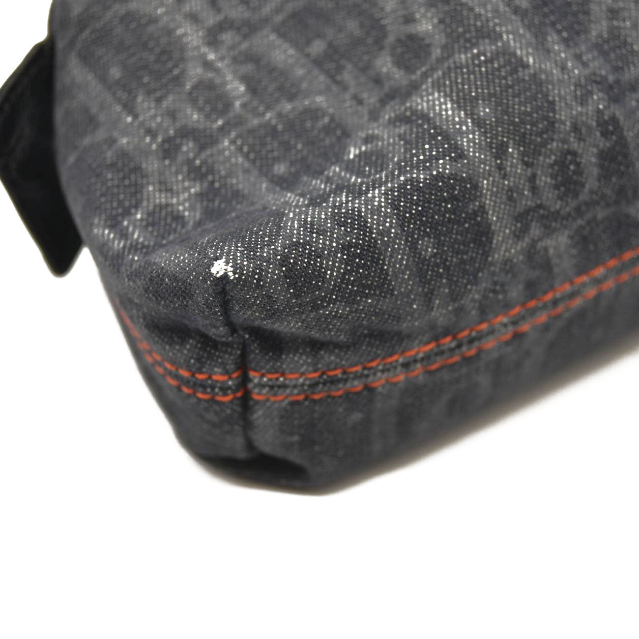 DIOR Logogram Pouch Dark Navy Orange Denim