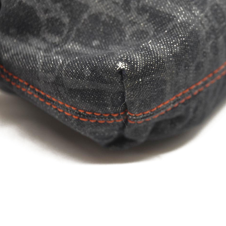 DIOR Logogram Pouch Dark Navy Orange Denim