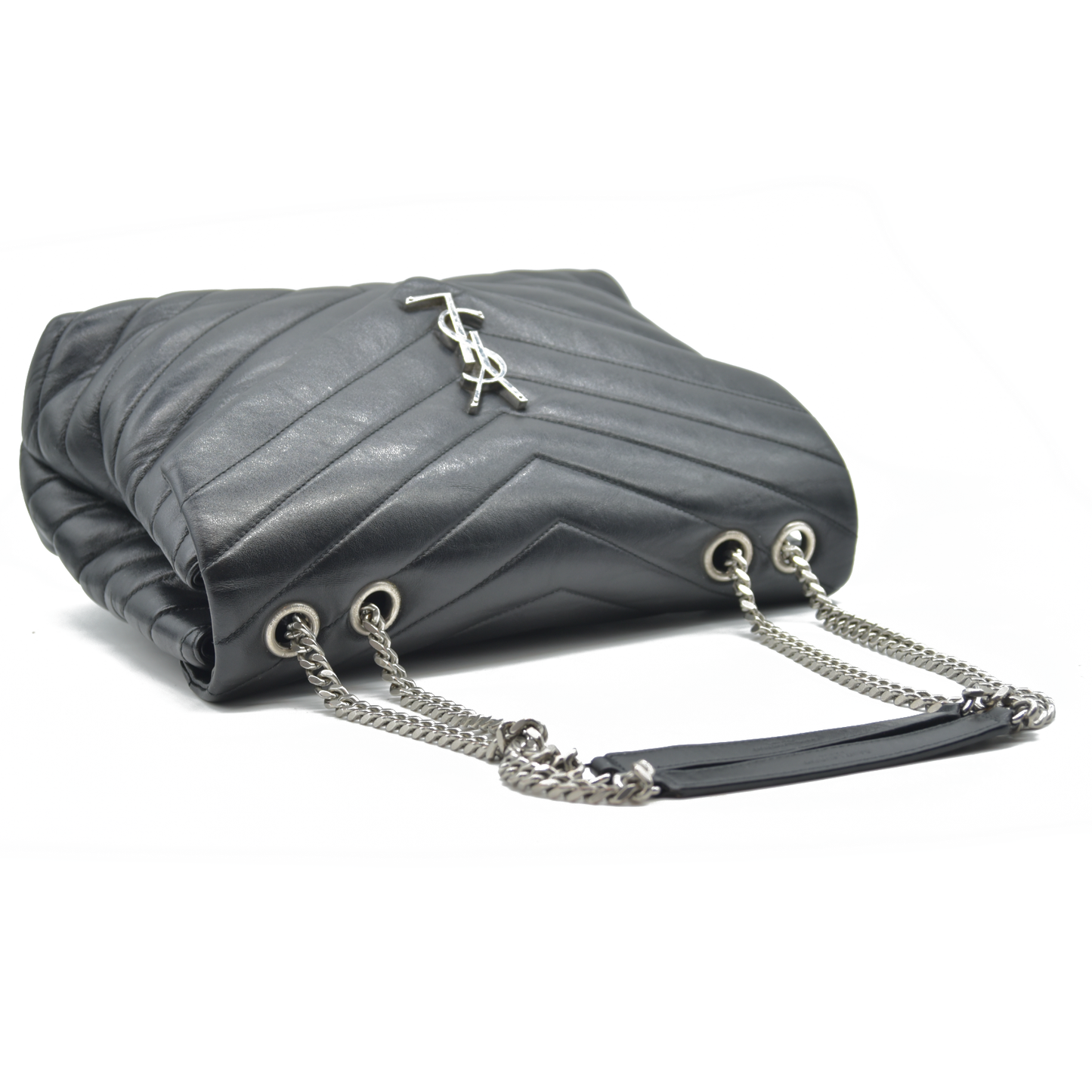 $2900 Saint Laurent Medium Loulou Matelassé Leather Shoulder Bag