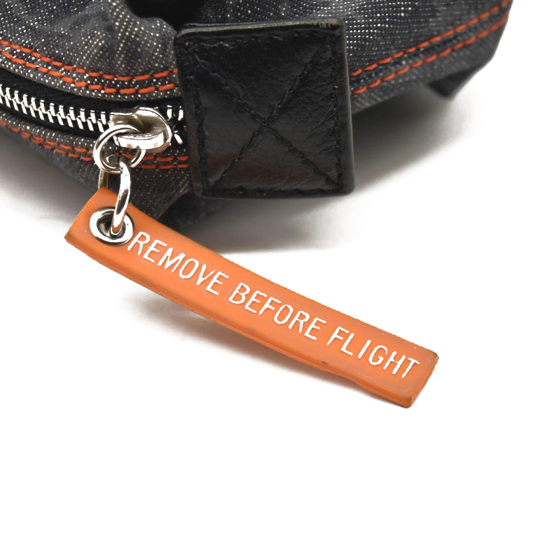 DIOR Logogram Pouch Dark Navy Orange Denim