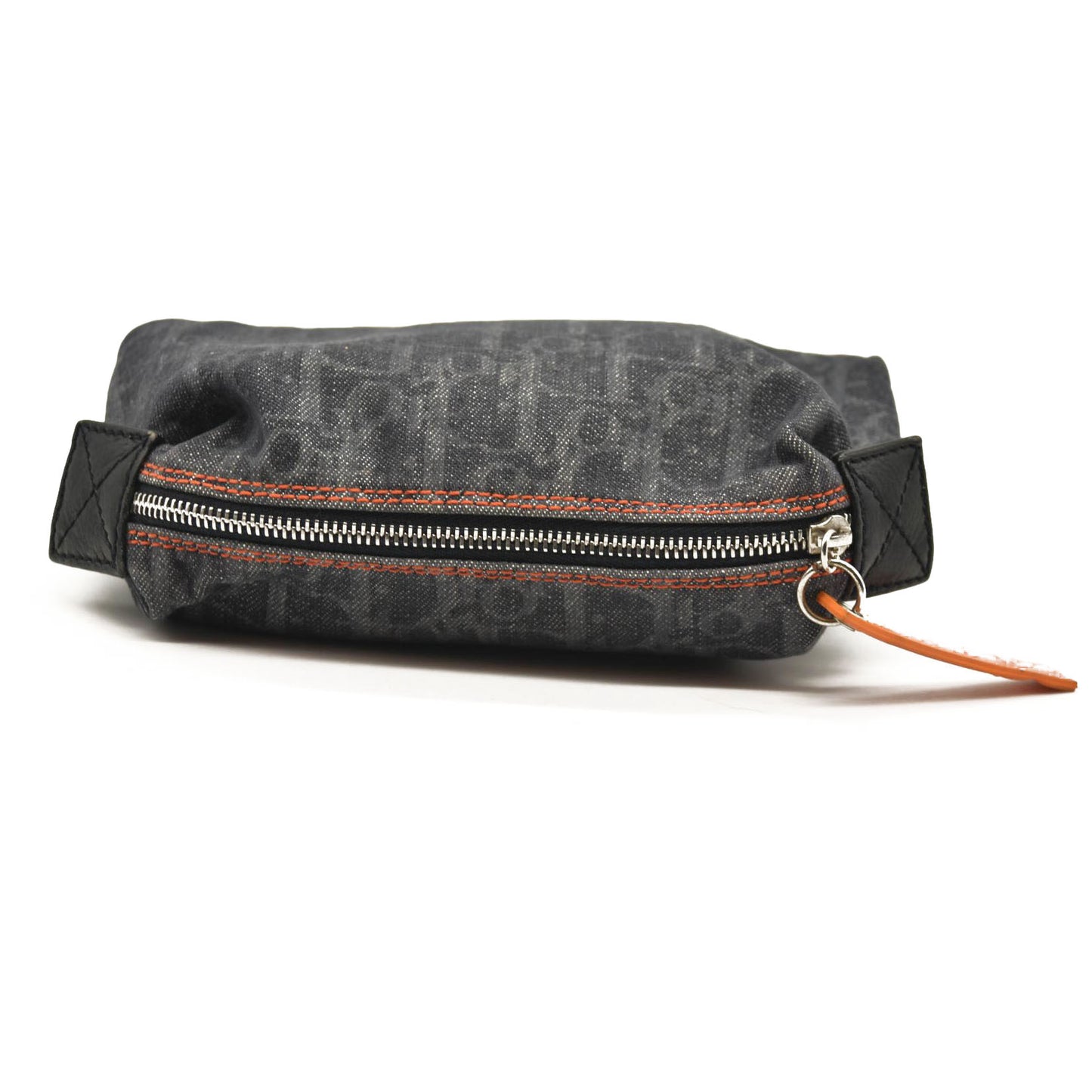 DIOR Logogram Pouch Dark Navy Orange Denim