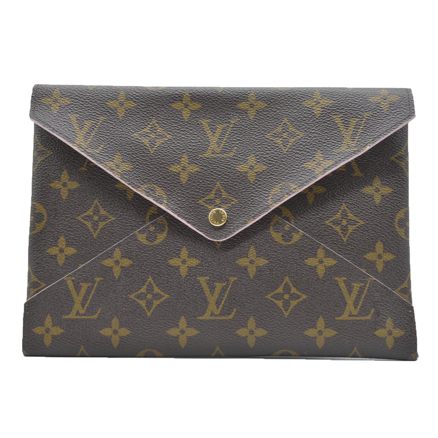 AUCTION $810 LOUIS VUITTON Monogram Large Kirigami Pochette Insert Rose Ballerine SN4158