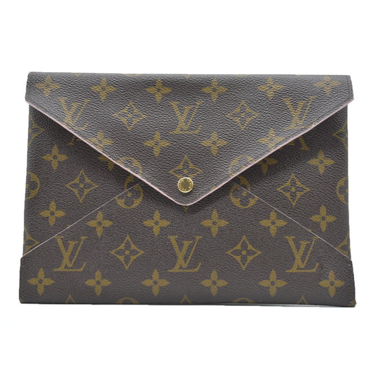 AUCTION $810 LOUIS VUITTON Monogram Large Kirigami Pochette Insert Rose Ballerine SN4158