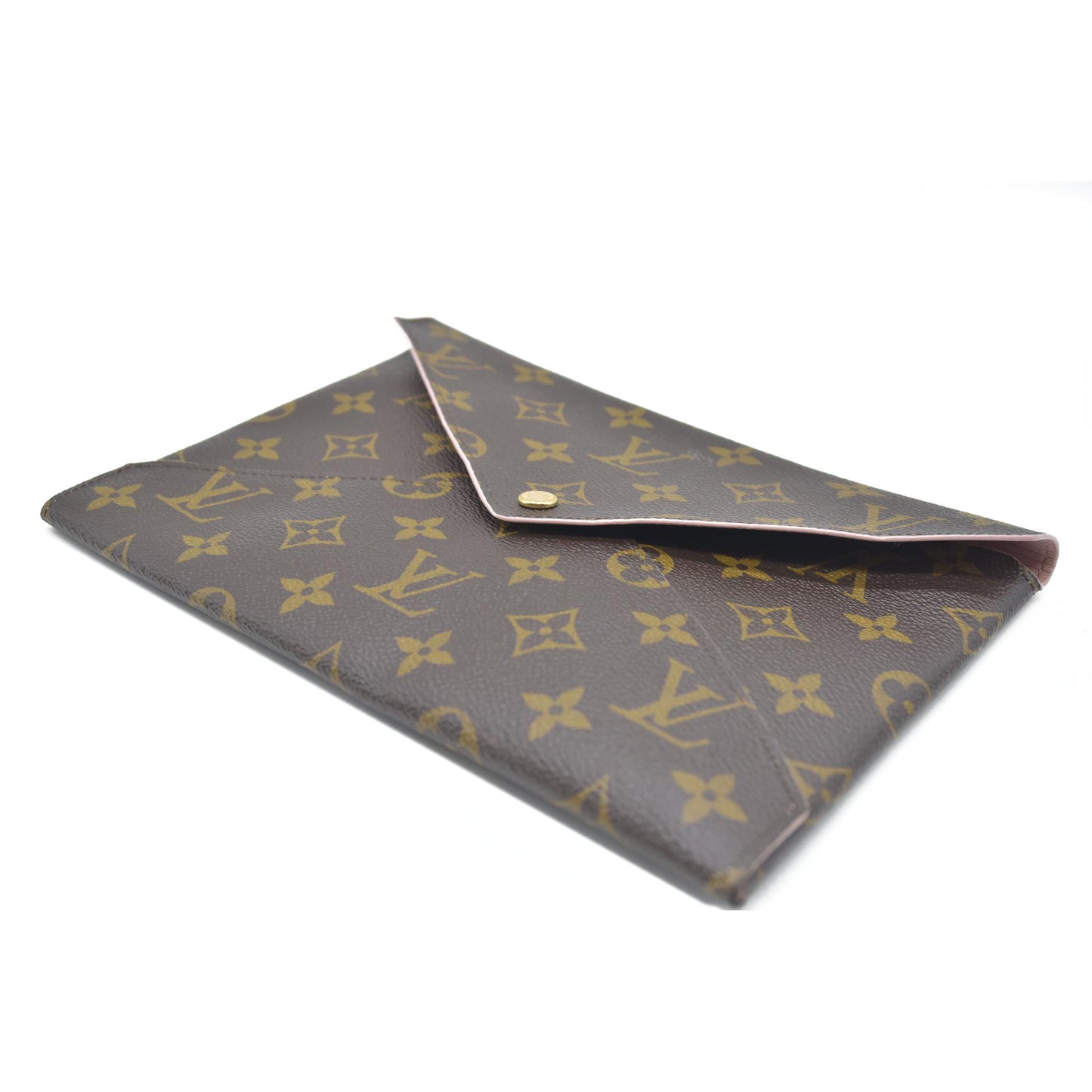 AUCTION $810 LOUIS VUITTON Monogram Large Kirigami Pochette Insert Rose Ballerine SN4158