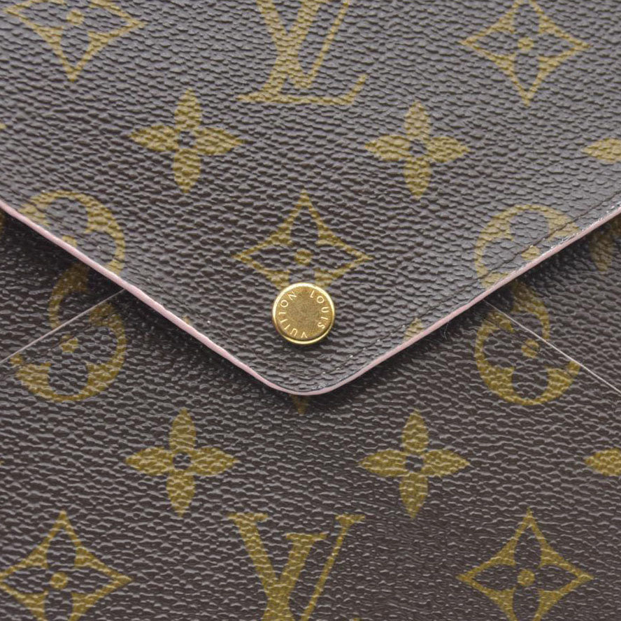 AUCTION $810 LOUIS VUITTON Monogram Large Kirigami Pochette Insert Rose Ballerine SN4158