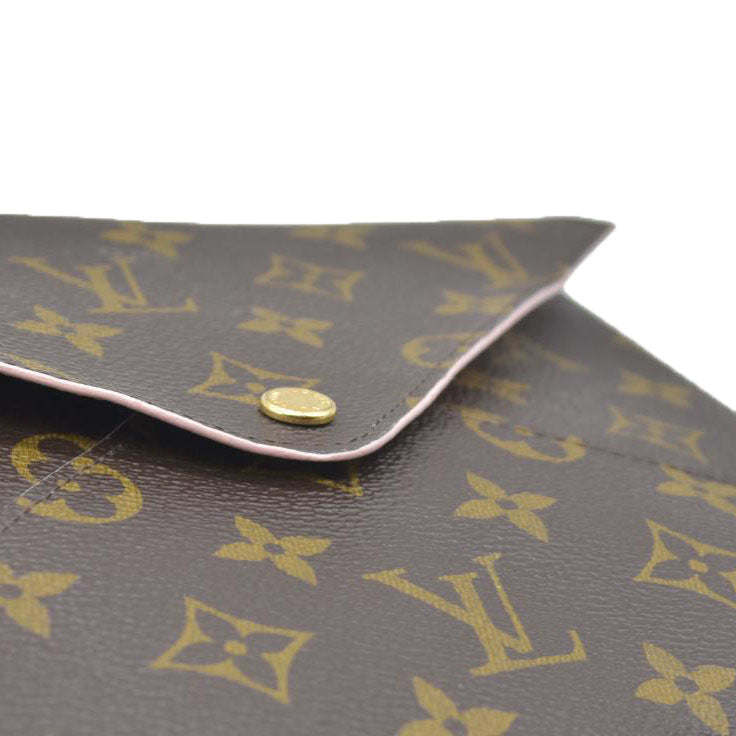 AUCTION $810 LOUIS VUITTON Monogram Large Kirigami Pochette Insert Rose Ballerine SN4158