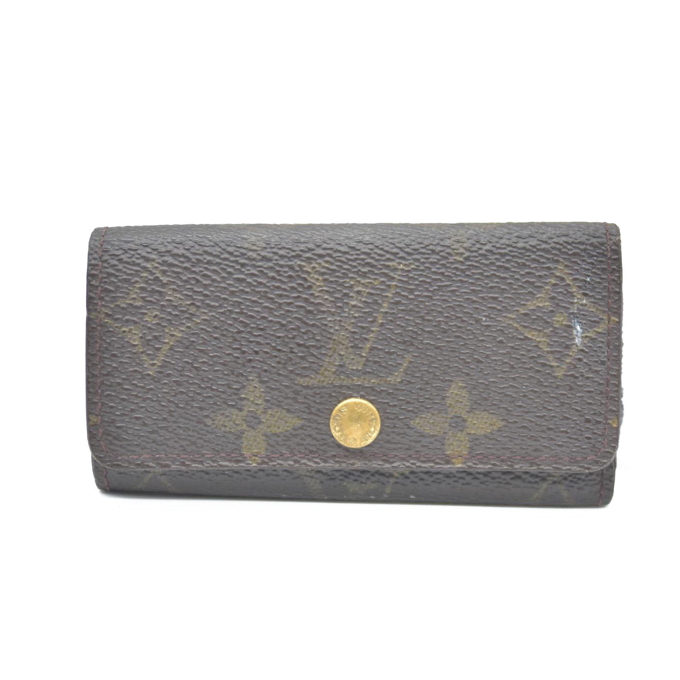 Louis Vuitton Monogram Multicles 4 Ring Key Case Brown RA0091