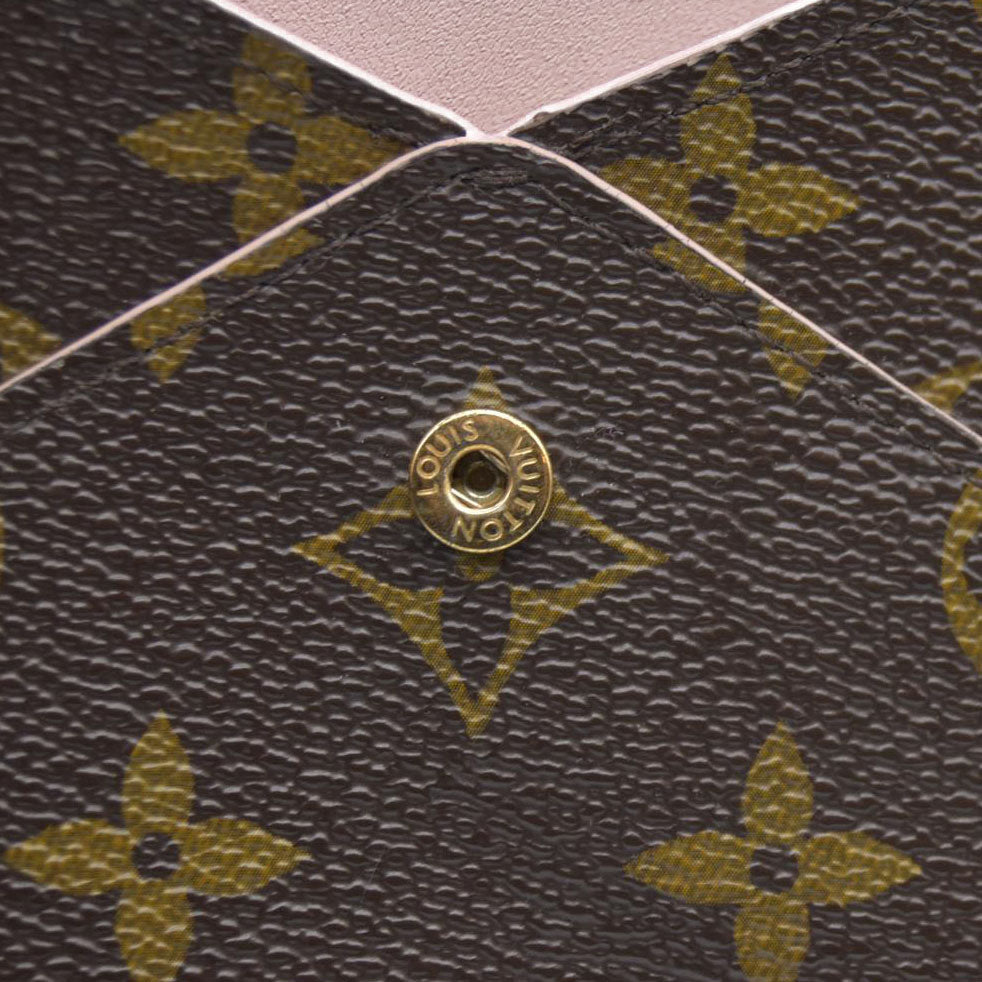 AUCTION $810 LOUIS VUITTON Monogram Large Kirigami Pochette Insert Rose Ballerine SN4158