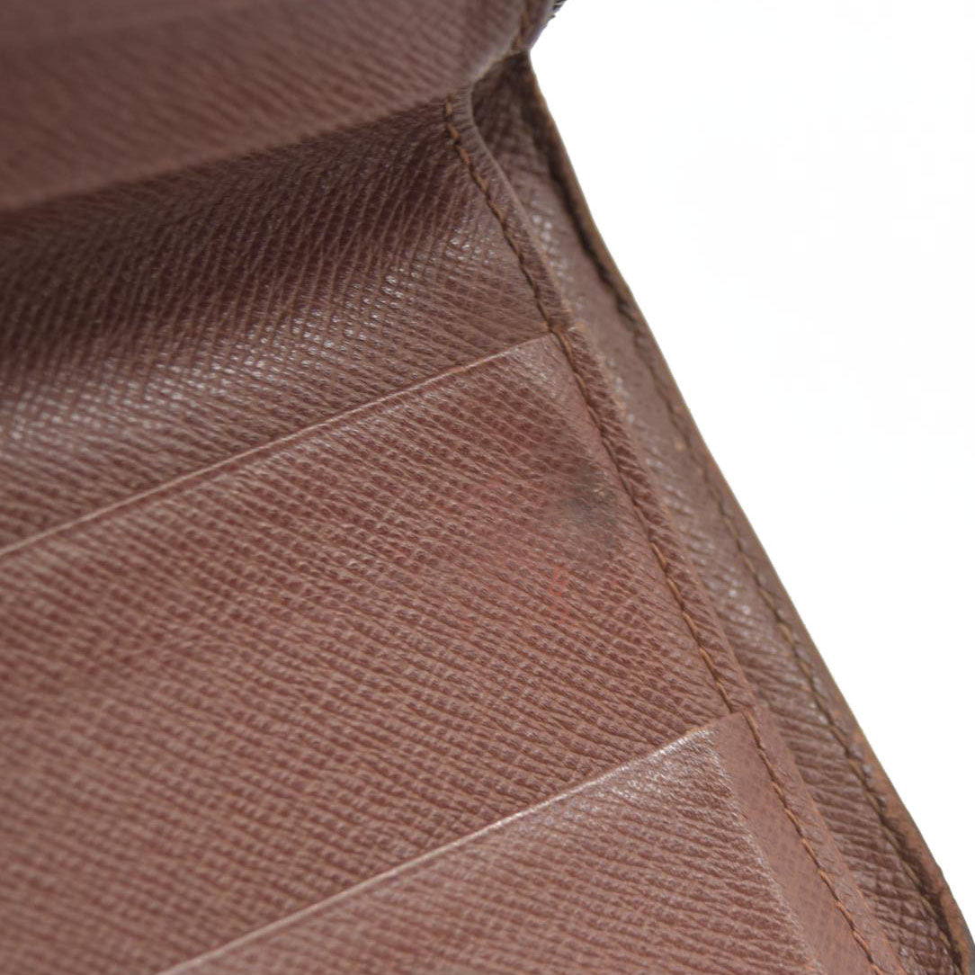$590 Louis Vuitton Monogram Compact Zip Bifold Wallet Brown CA0072