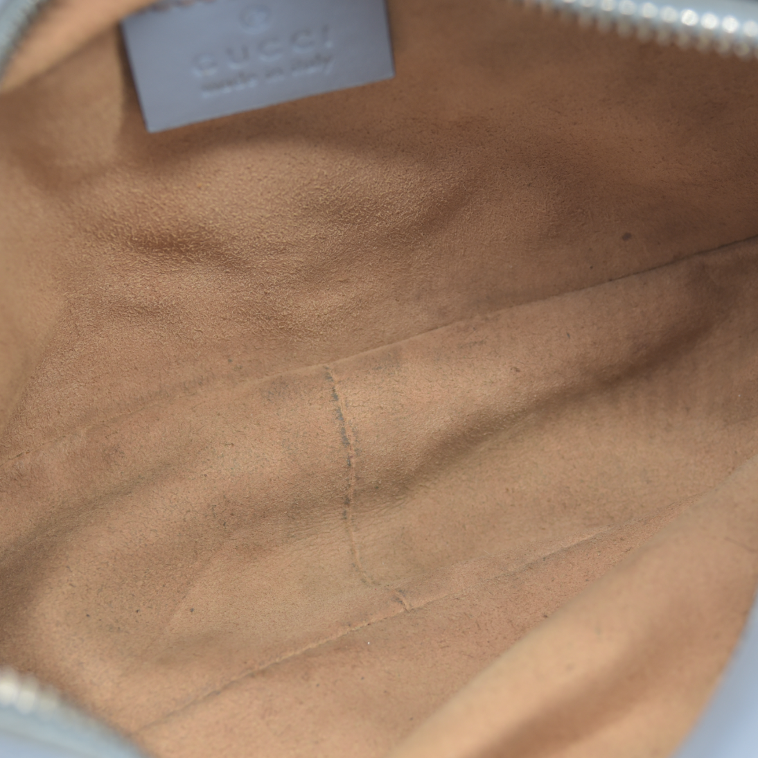 $1800 Gucci  Calfskin Matelasse Mini GG Marmont Chain Shoulder Bag Light Blue