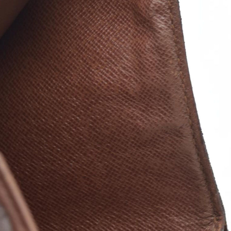 $590 Louis Vuitton Monogram Compact Zip Bifold Wallet Brown CA0072