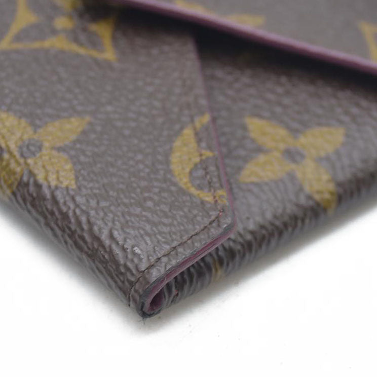 AUCTION $810 Louis Vuitton  Monogram Small Kirigami Pochette Insert Fuchsia SN4158