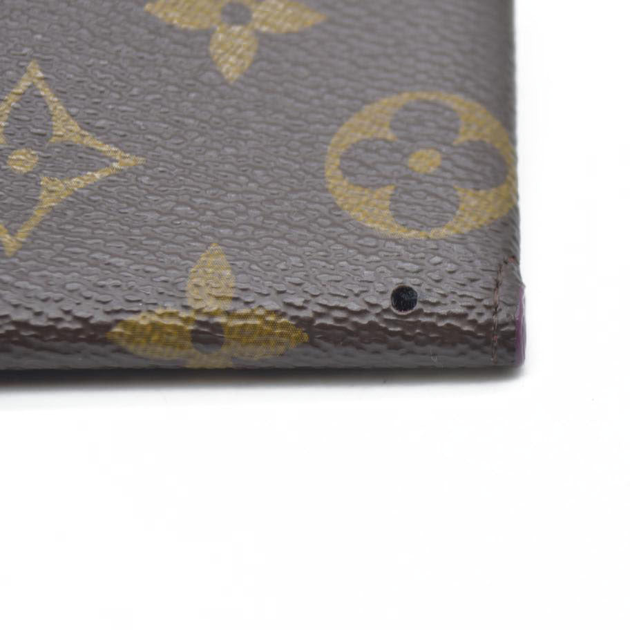 AUCTION $810 Louis Vuitton  Monogram Small Kirigami Pochette Insert Fuchsia SN4158