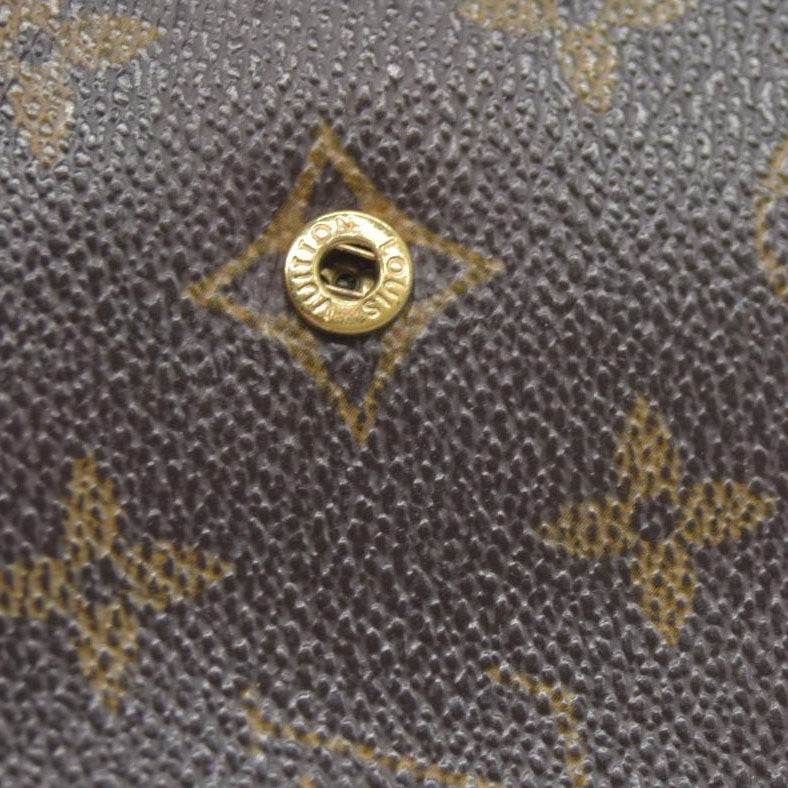 $590 Louis Vuitton Monogram Compact Zip Bifold Wallet Brown CA0043