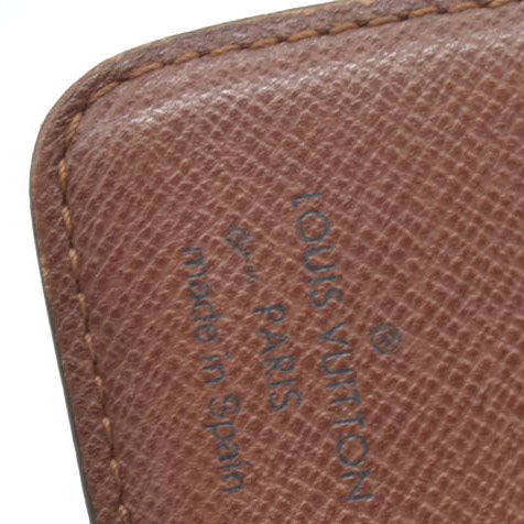 $590 Louis Vuitton Monogram Compact Zip Bifold Wallet Brown CA0043