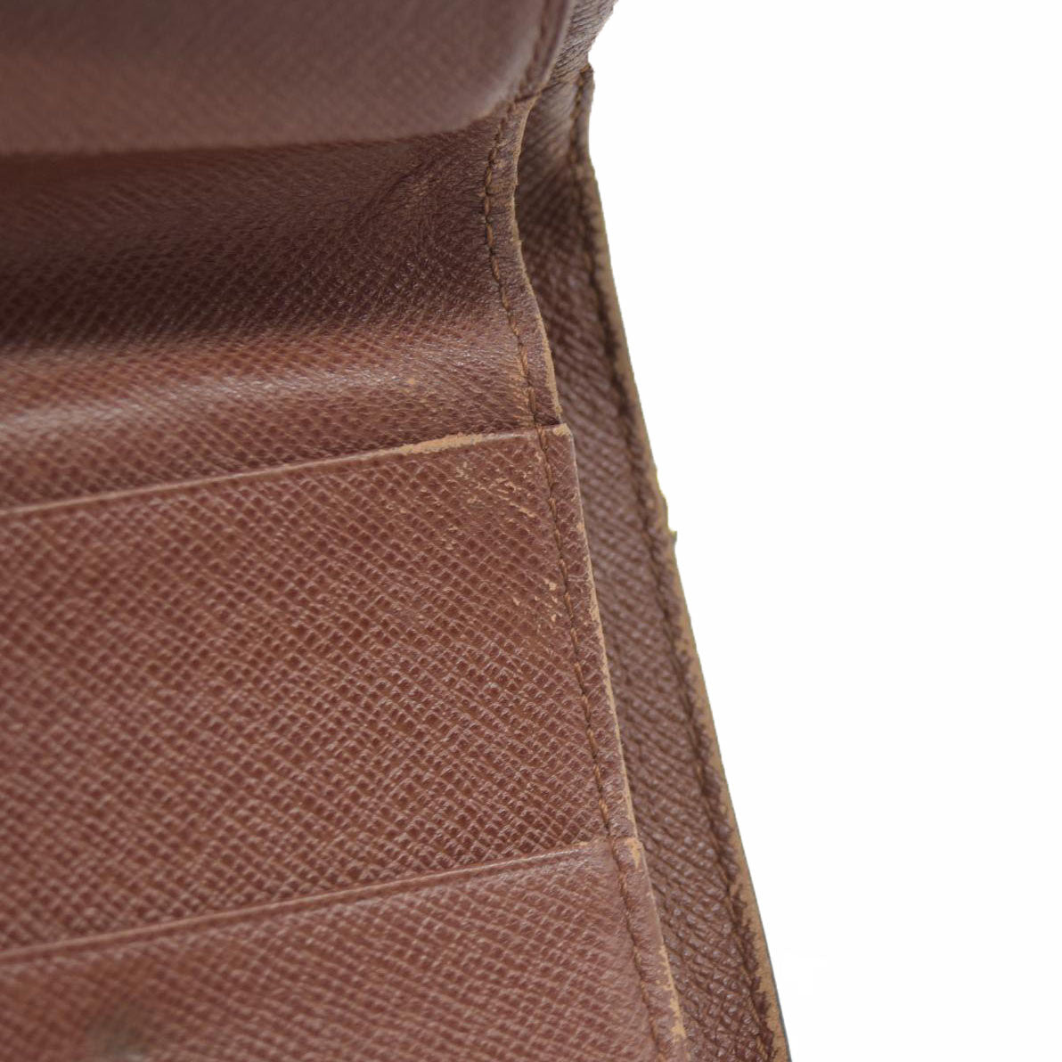 $590 Louis Vuitton Monogram Compact Zip Bifold Wallet Brown CA0043