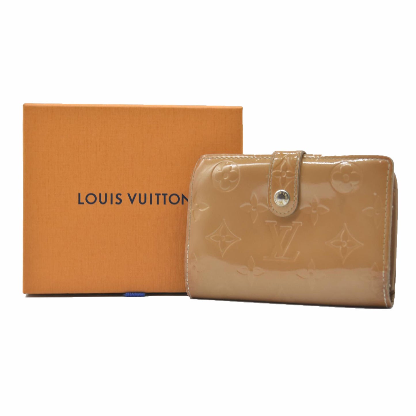 $935 Louis Vuitton Monogram Vernis Kisslock French Wallet Wallet MI0096