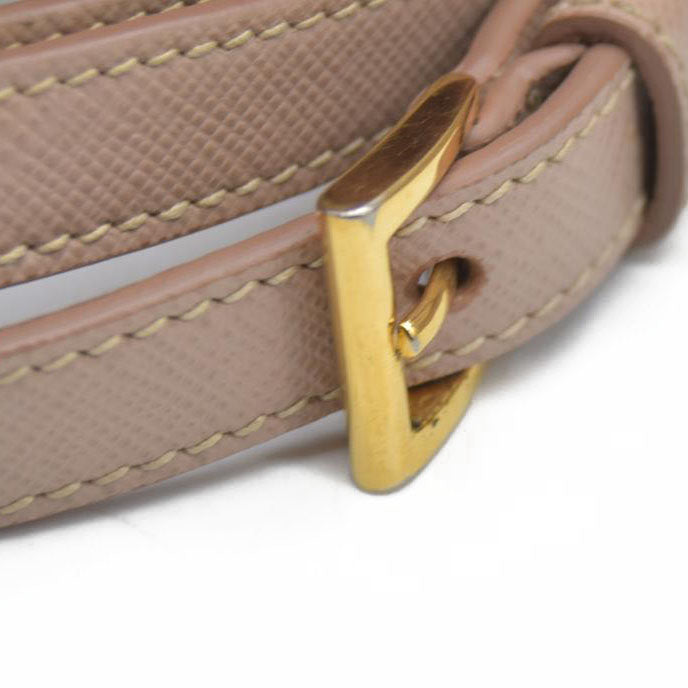 AUCTION $4300 Prada  Saffiano Small Galleria Double Zip Tote Cammeo