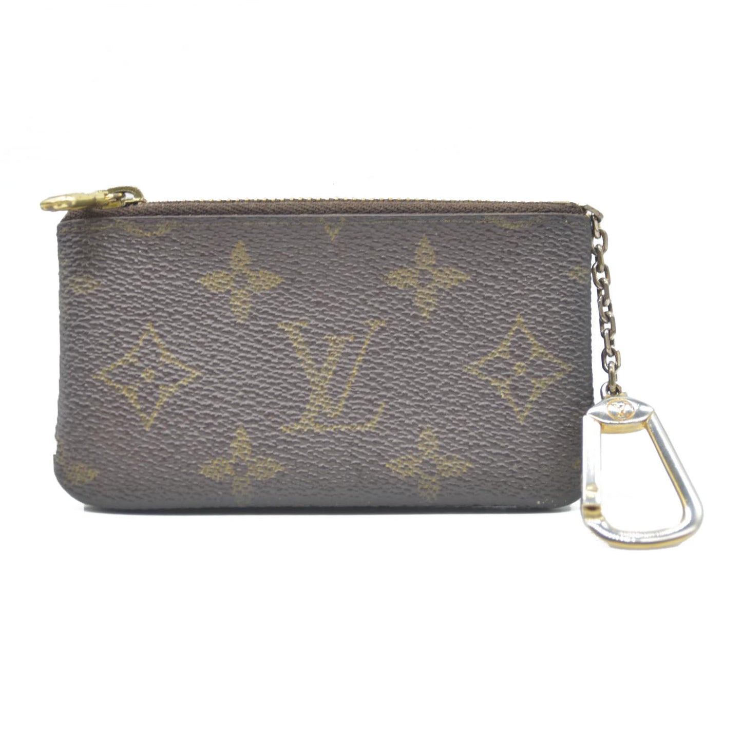 Louis Vuitton Monogram Pochette Cles Wallet Coin Purse Brown ET0946