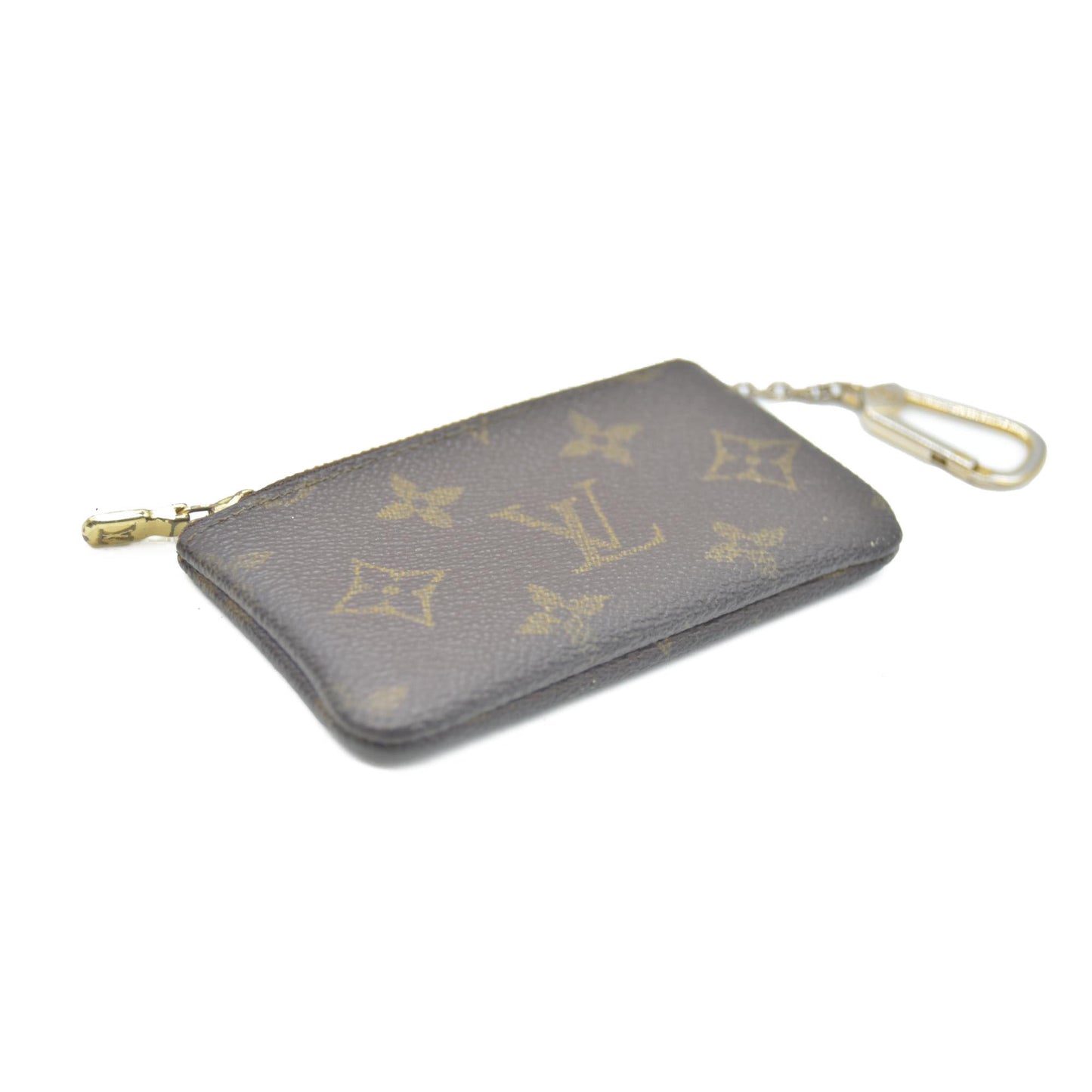 Louis Vuitton Monogram Pochette Cles Wallet Coin Purse Brown ET0946