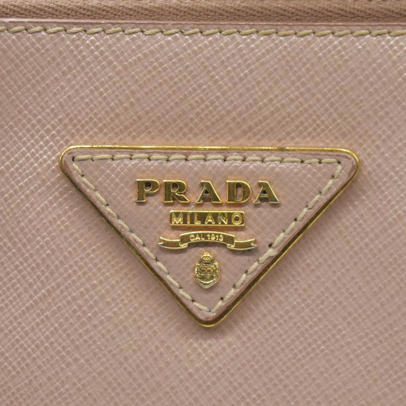 AUCTION $4300 Prada  Saffiano Small Galleria Double Zip Tote Cammeo