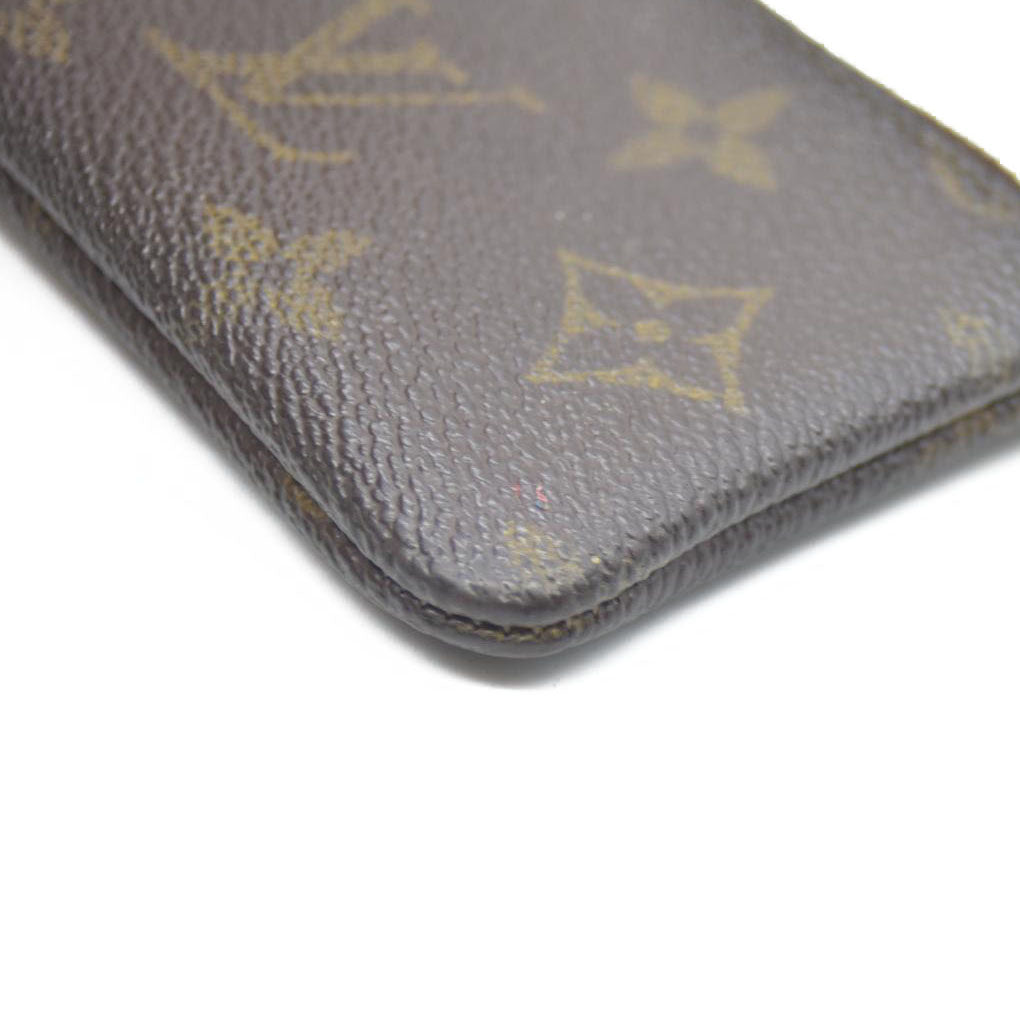Louis Vuitton Monogram Pochette Cles Wallet Coin Purse Brown ET0946
