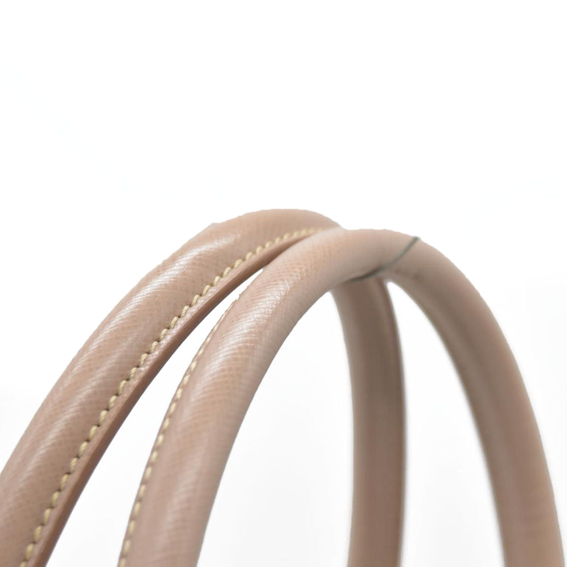 AUCTION $4300 Prada  Saffiano Small Galleria Double Zip Tote Cammeo