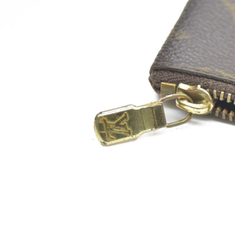 Louis Vuitton Monogram Pochette Cles Wallet Coin Purse Brown ET0946