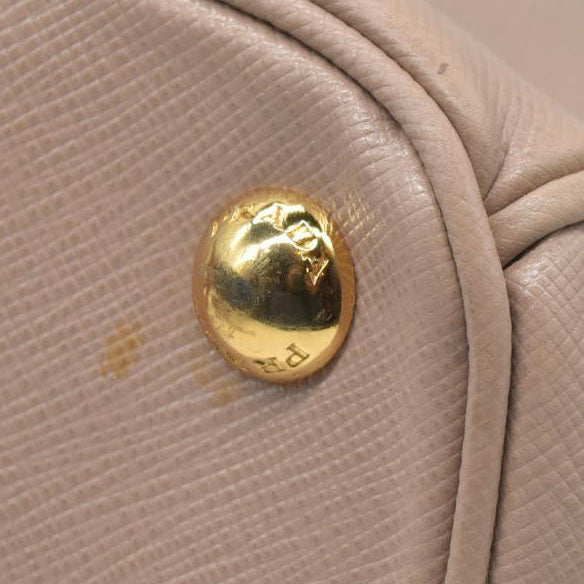 AUCTION $4300 Prada  Saffiano Small Galleria Double Zip Tote Cammeo