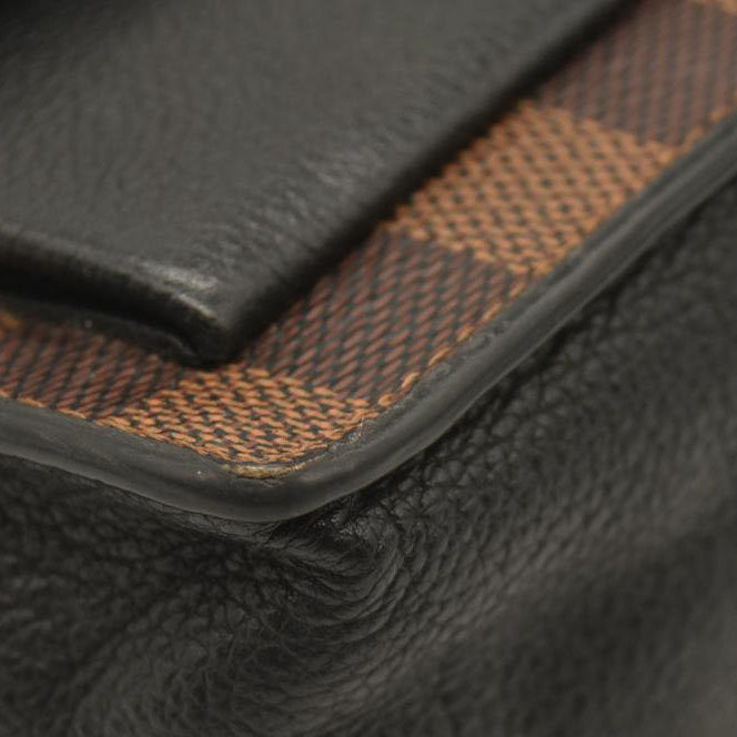 Louis Vuitton  Damier Ebene Vavin Chain Wallet Black