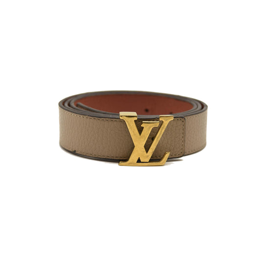 LOUIS VUITTON Calfskin Monogram 30mm LV Initiales Reversible Belt 90 36 Arizona