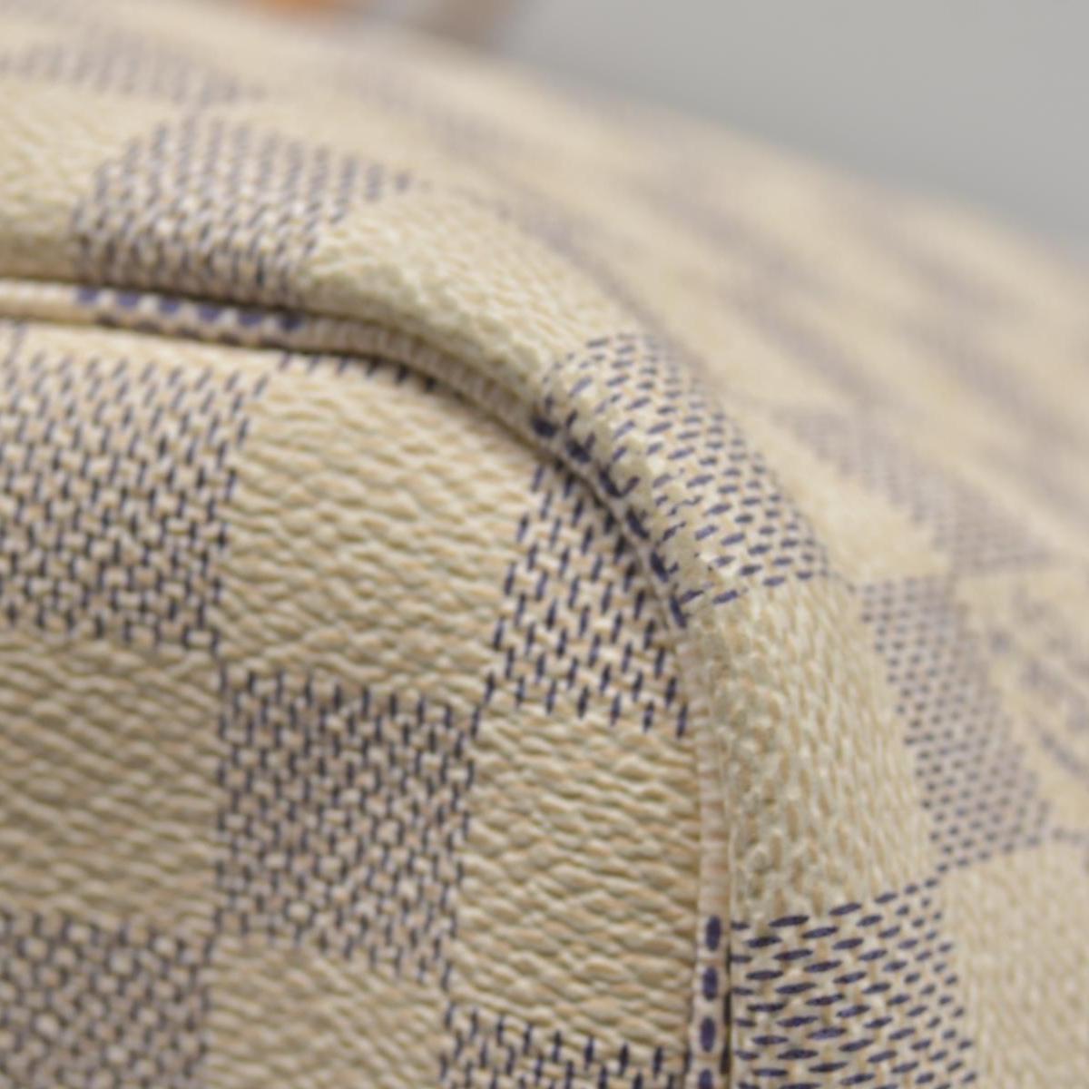 $2170 Louis Vuitton Damier Azur Neo Neverfull MM Rose Ballerine RFID