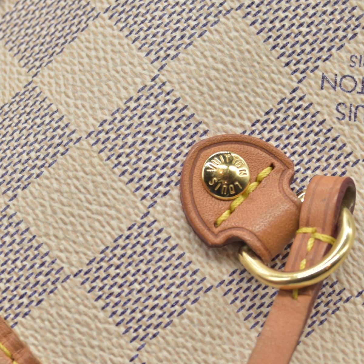 $2170 Louis Vuitton Damier Azur Neo Neverfull MM Rose Ballerine RFID