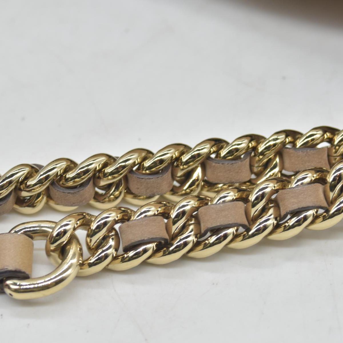 $1980 GUCCI Nubuck Medium Soho Double Chain Shoulder Bag Taupe